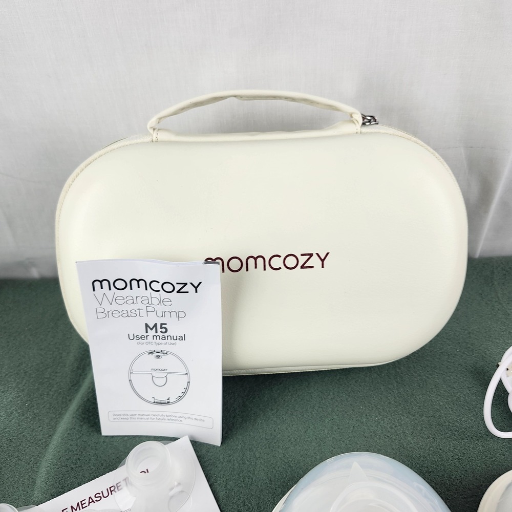 Momcozy M5 Smart Wearable Electric Breast Pump Set, Double Pump System w/ Case - Picture 6 of 8